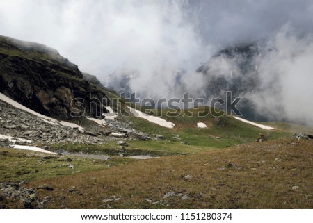 Cloudy mountain landscape near Zermatt, Switzerland