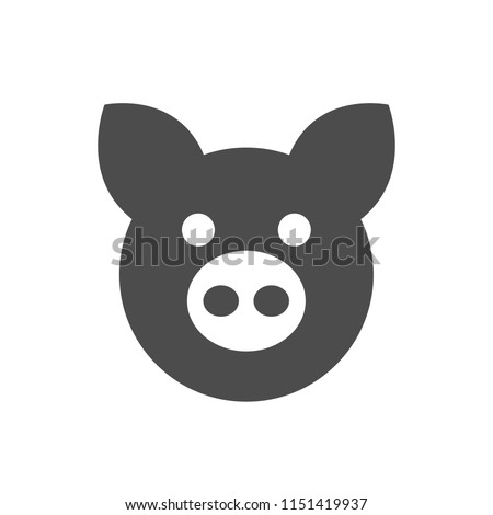 Pig icon. Piggy face. Vector illustration. Royalty-Free Stock Photo #1151419937