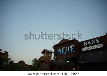 Vintage police station and bank