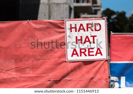 Dirty Hard Hat Area Sign