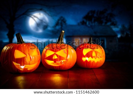 halloween decoration and free space 