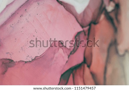 Ink, paint, abstract. Closeup of the painting. Colorful abstract painting background. Highly-textured oil paint. High quality details. Alcohol ink modern abstract painting, modern contemporary art.