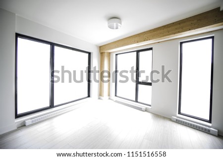Bright room with big windows