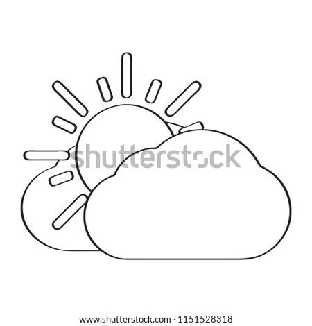Isolated sunny weather icon