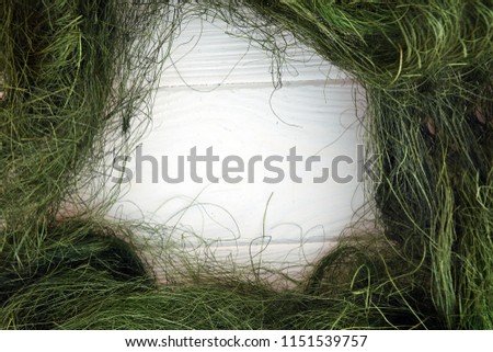 Fresh green grass texture  border texture file for your design edit. Season card decoration to put a sign on white background as a present