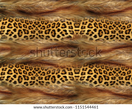 texture of fur fox and leopard