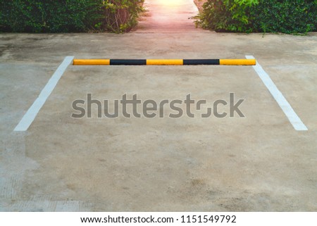 Lines parking on concrete background