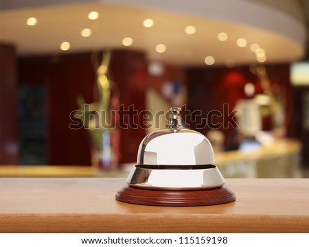 Service bell at the hotel Royalty-Free Stock Photo #115159198