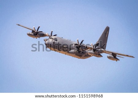 Painting - C-130 plane