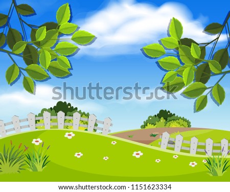 A outdoor park scene illustration