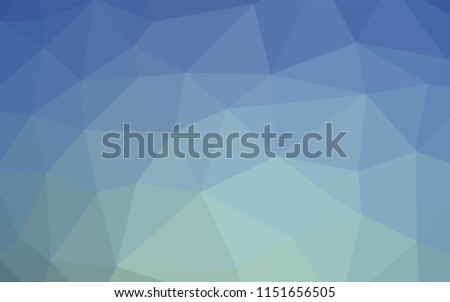Light BLUE vector polygon abstract backdrop. A completely new color illustration in a vague style. Triangular pattern for your business design.