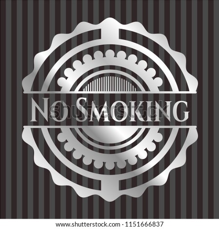  No Smoking silver shiny emblem