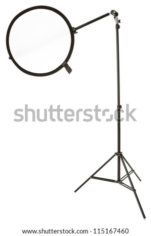 Studio reflector isolated on the white background