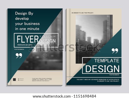 Cover design annual report,vector template brochures, flyer, presentations, leaflet, magazine size. White with green abstract background