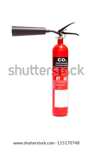 Red carbon dioxide fire extinguisher