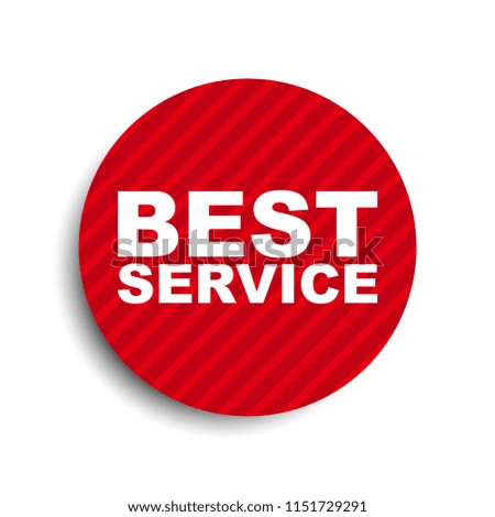 red circle banner element best service