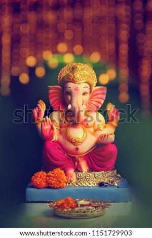 Lord Ganesha , Ganesh festival Royalty-Free Stock Photo #1151729903