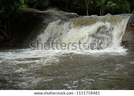 Wave Water falls in nature rainy season