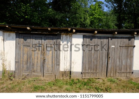 two wooden gates