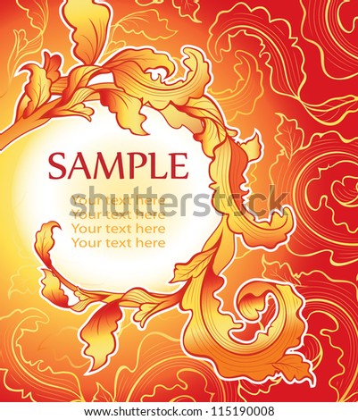Autumn floral background with space for your text