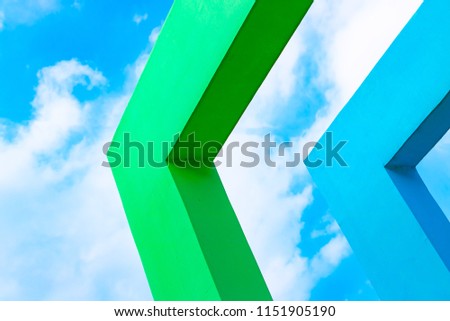 A colorful building. Colorful background pictures