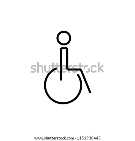Disabled vector icon.  Royalty-Free Stock Photo #1151938445