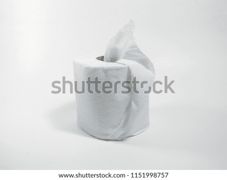 Toilet paper roll isolate on white back ground.
