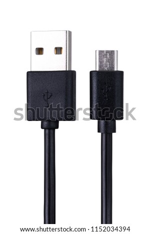 Use this black color data cable to connect your phone with the computer you connect to and may allow for a faster charge. An alternative is an adapter that able to data transfer to other device.