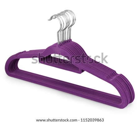 Strong purple color hanger set.