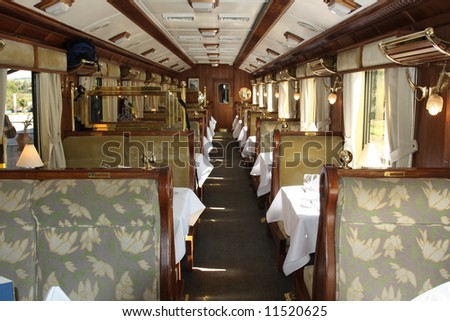 Train Interior, Hiram Bingham Orient Express, Cusco to Machu Picchu, Peru Royalty-Free Stock Photo #11520625