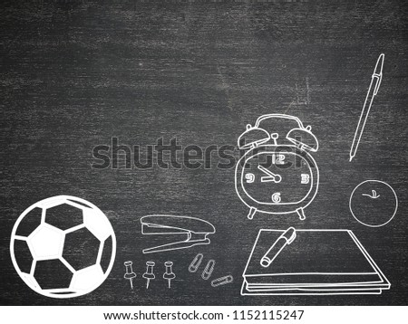 back to school , written on a blackboard. (with free space for text)