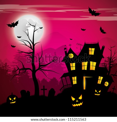 Scary house - Halloween background