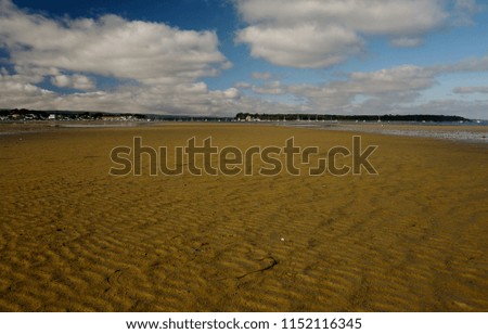 Beautiful landscape of Poole Bay during low tide