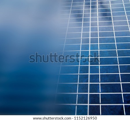 Blue Solar Energy or Sun Collector Panel Background