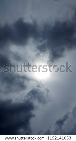 Stormy sky. Dark storm clouds. Natural background for greeting card. Banner. Photo of storm clouds