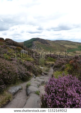 The Roaches seen from Hen cloud in the peak district national park, England.