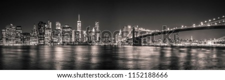 New York City Manhattan Brooklyn Bridge panorama - USA