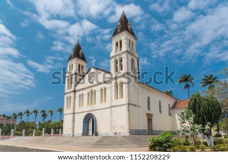 Sao Tome, the beautiful cathedral in the town
 Royalty-Free Stock Photo #1152208229
