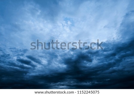 sky and dark clouds before stormy