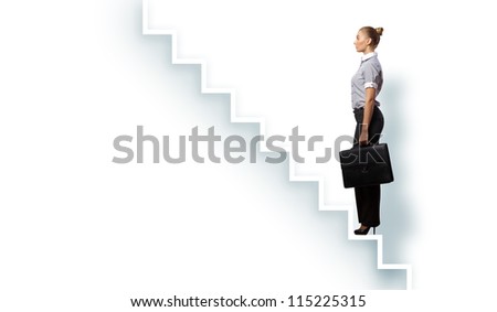 Career opportunity concept illustration with a business woman