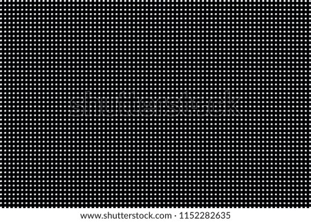 Led screen, black white pattern with white background