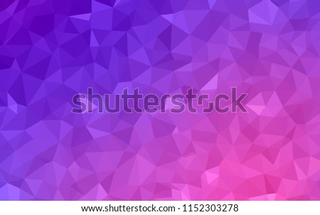 Light Purple, Pink vector abstract mosaic background. Glitter abstract illustration with an elegant triangles. Brand new style for your business design.