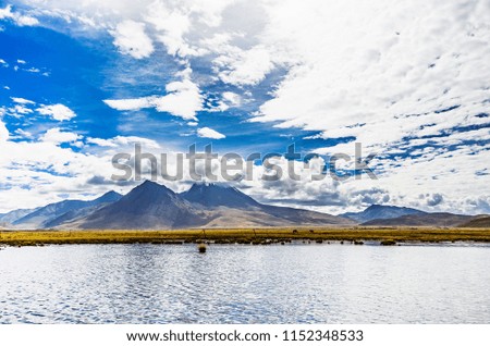 Mountain lake landscape