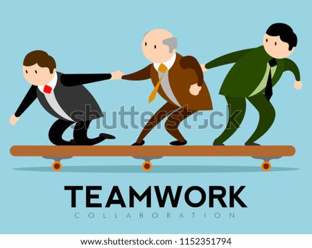 Group of businessmen on a table. Teamwork