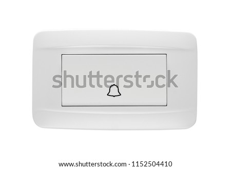 Doorbell button isolated on white background.