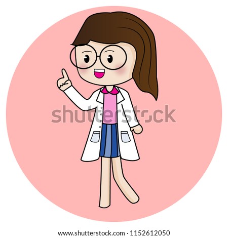 doctor girl cartoon illustration