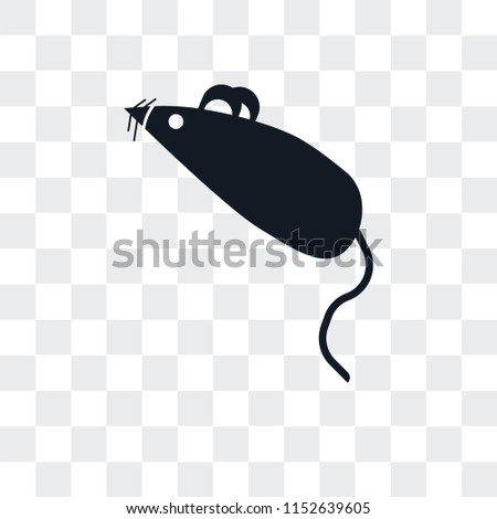 Mouse toy vector icon isolated on transparent background, Mouse toy logo concept