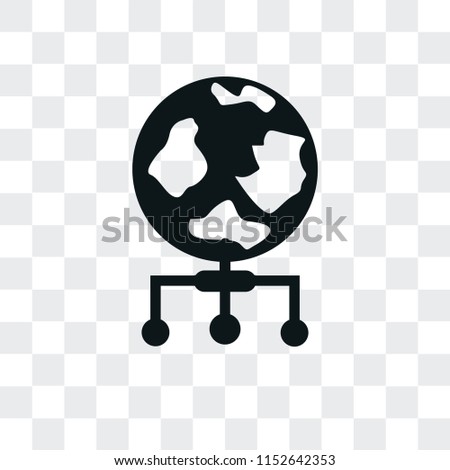 World vector icon isolated on transparent background, World logo concept