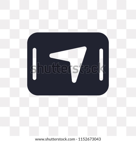 Navigation vector icon isolated on transparent background, Navigation logo concept