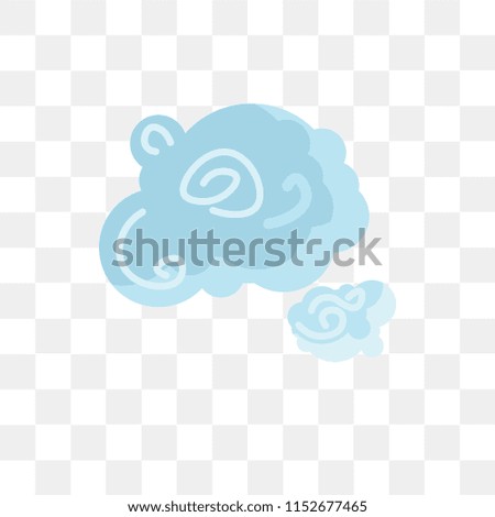 Cloud vector icon isolated on transparent background, Cloud logo concept